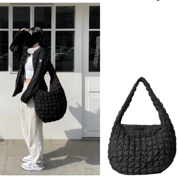 COS QUILTED OVERSIZED SHOULDER BAG BLACKPINK JENNIE - Picture 11 of 11